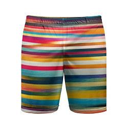 Мужские спортивные шорты Разноцветные горизонтальные полосы
