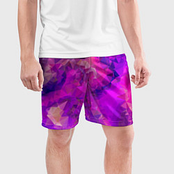 Шорты спортивные мужские Пурпурный стиль, цвет: 3D-принт — фото 2