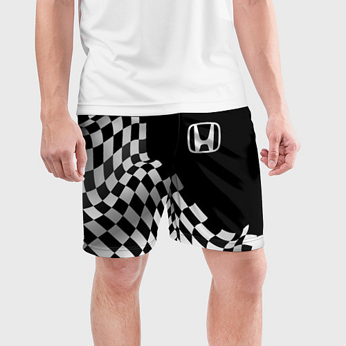 Мужские спортивные шорты Honda racing flag / 3D-принт – фото 3