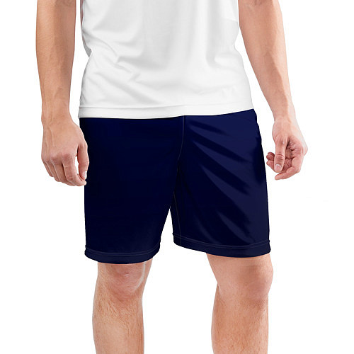 Мужские спортивные шорты Градиент глубокий синий / 3D-принт – фото 3