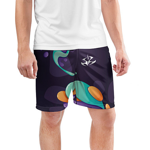 Мужские спортивные шорты Hitman graffity splash / 3D-принт – фото 3