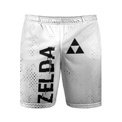 Шорты спортивные мужские Zelda glitch на светлом фоне: надпись, символ, цвет: 3D-принт