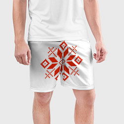 Шорты спортивные мужские Удмуртский узор, цвет: 3D-принт — фото 2