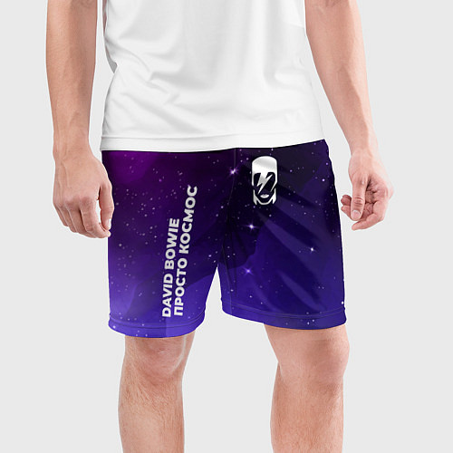 Мужские спортивные шорты David Bowie просто космос / 3D-принт – фото 3