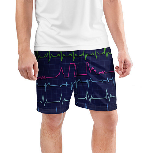 Мужские спортивные шорты Color pulse / 3D-принт – фото 3
