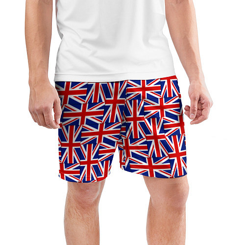 Мужские спортивные шорты Флаги Великобритании / 3D-принт – фото 3