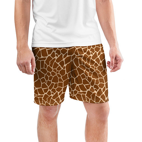 Мужские спортивные шорты Пятнистая шкура жирафа / 3D-принт – фото 3