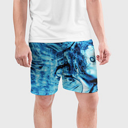 Шорты спортивные мужские Водная фантазия, цвет: 3D-принт — фото 2