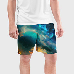 Шорты спортивные мужские Далекий космос, цвет: 3D-принт — фото 2