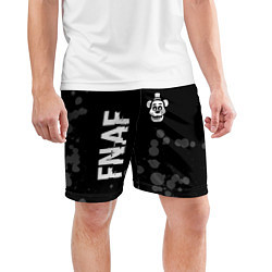 Шорты спортивные мужские FNAF glitch на темном фоне: надпись, символ, цвет: 3D-принт — фото 2