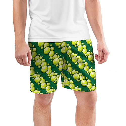 Мужские спортивные шорты Большой теннис - мячики / 3D-принт – фото 3