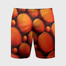 Шорты спортивные мужские Оранжевы е круглые плиты, цвет: 3D-принт