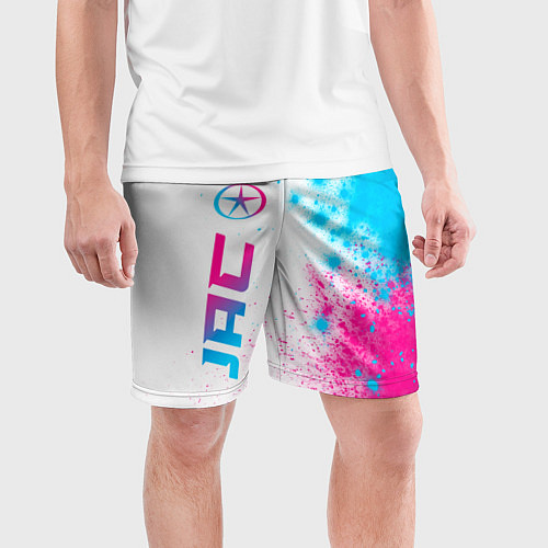 Мужские спортивные шорты JAC neon gradient style: по-вертикали / 3D-принт – фото 3