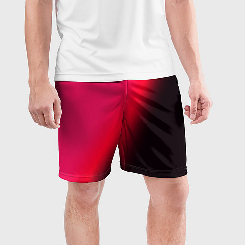 Мужские спортивные шорты Градиент ярко-розовый / 3D-принт – фото 3