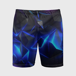 Шорты спортивные мужские Blue dark neon, цвет: 3D-принт