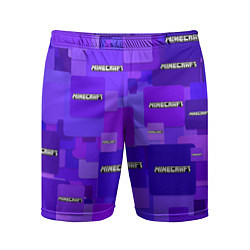Шорты спортивные мужские Minecraft pattern logo, цвет: 3D-принт