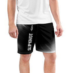 Шорты спортивные мужские Slipknot glitch на темном фоне: по-вертикали, цвет: 3D-принт — фото 2