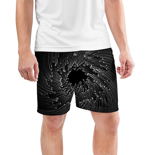 Мужские спортивные шорты Абстракция черная дыра / 3D-принт – фото 3