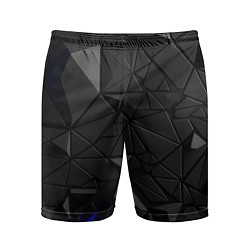 Шорты спортивные мужские Черная объемная текстура, цвет: 3D-принт