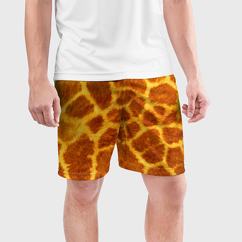 Мужские спортивные шорты Шкура жирафа - текстура / 3D-принт – фото 3