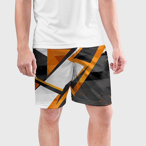 Мужские спортивные шорты Абстрактный полигональный узор Asiimov / 3D-принт – фото 3