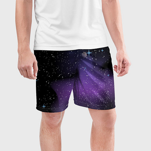 Мужские спортивные шорты Фон космоса звёздное небо / 3D-принт – фото 3