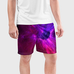 Шорты спортивные мужские Бескрайнее космическое пространство - галактика, цвет: 3D-принт — фото 2