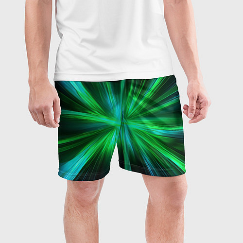 Мужские спортивные шорты Green light / 3D-принт – фото 3