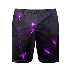 Мужские спортивные шорты Неоновые плиты с фиолетовым свечением