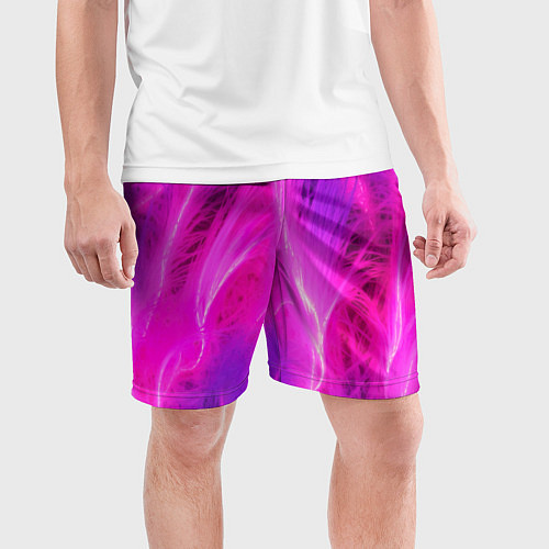 Мужские спортивные шорты Pink abstract texture / 3D-принт – фото 3