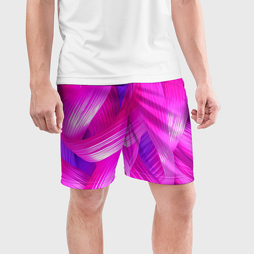 Мужские спортивные шорты Розовые лоскуты / 3D-принт – фото 3