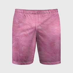 Шорты спортивные мужские Розовая шерсть, цвет: 3D-принт