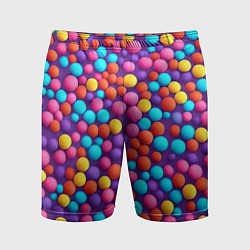 Мужские спортивные шорты Паттерн разноцветные шарики - нейросеть