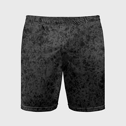 Шорты спортивные мужские Тёмно-серый паттерн пятнистый, цвет: 3D-принт