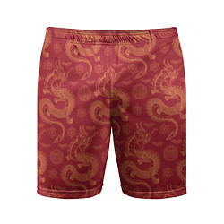Мужские спортивные шорты Dragon red pattern