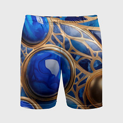 Шорты спортивные мужские Лазуритовый флюид, цвет: 3D-принт