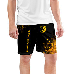 Шорты спортивные мужские Danganronpa - gold gradient: надпись, символ, цвет: 3D-принт — фото 2
