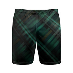 Мужские спортивные шорты Тёмно-зелёная шотландская клетка