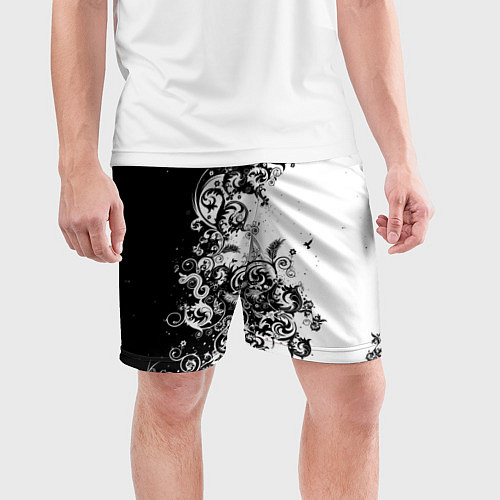Мужские спортивные шорты Иллюстрация свободы / 3D-принт – фото 3
