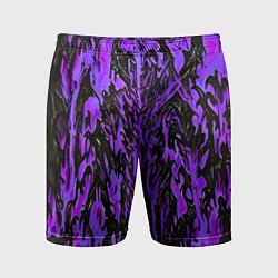 Шорты спортивные мужские Демонический доспех фиолетовый, цвет: 3D-принт