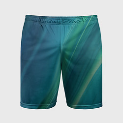 Мужские спортивные шорты Сине-зелёная жидкая текстура - нейросеть