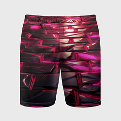 Мужские спортивные шорты Неоновые фиолетовые и розовые камни