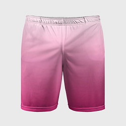 Шорты спортивные мужские Бело-розовый градиент, цвет: 3D-принт
