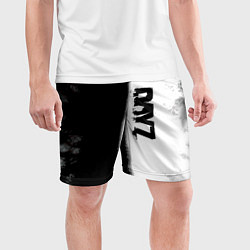 Шорты спортивные мужские Dayz черно белый ужас, цвет: 3D-принт — фото 2