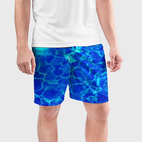 Мужские спортивные шорты Чистая вода океаны / 3D-принт – фото 3