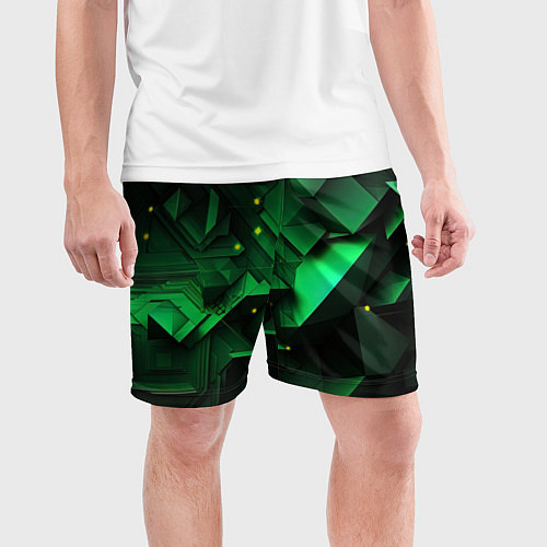 Мужские спортивные шорты Визуальные иллюзии в геометрии / 3D-принт – фото 3