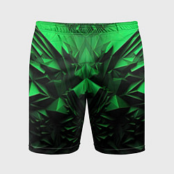 Мужские спортивные шорты Асимметрия зеленого узора