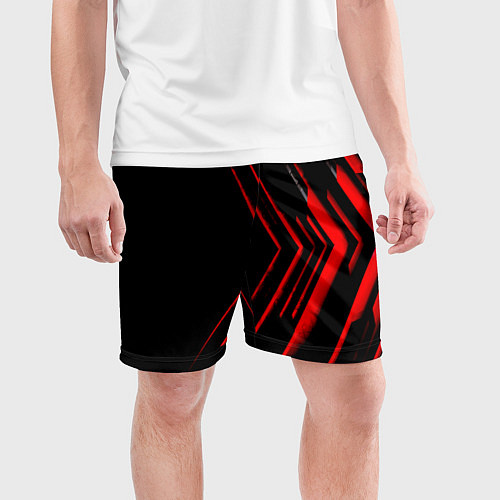 Мужские спортивные шорты Красные стрелки / 3D-принт – фото 3