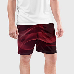 Шорты спортивные мужские Малиновый дым, цвет: 3D-принт — фото 2