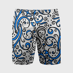 Мужские спортивные шорты Синие кружевные узоры